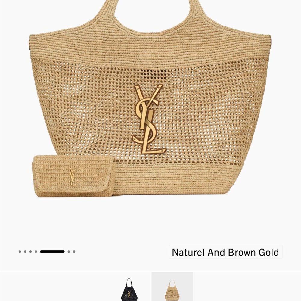 Raffia Elegant Tan Woven Tote Bag - Picture 13 of 15